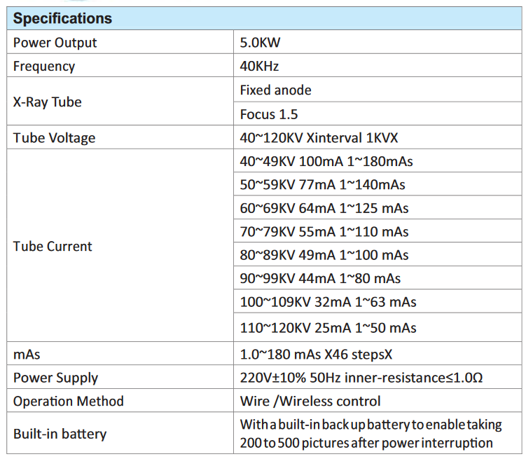amplx101d-high-frequency-mobile-x-ray-equipment specifications